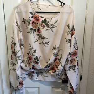 Long sleeve floral blouse